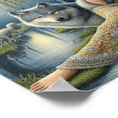 Mondlicht-Verzauberung im Mystischen Wald10x8 Poster (Ecke)