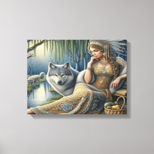 Mondlicht-Verzauberung im Mystischen Wald16x12 Leinwanddruck (Vorderseite)