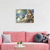 Mondlicht-Verzauberung im Mystischen Wald16x12 Leinwanddruck (Insitu (Wohnzimmer))