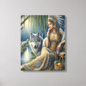 Mondlicht-Verzauberung im Mystischen Wald16x20 Leinwanddruck (Vorderseite)