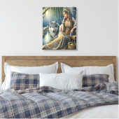 Mondlicht-Verzauberung im Mystischen Wald16x20 Leinwanddruck (Insitu (Schlafzimmer))