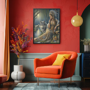 Mondlicht-Verzauberung im Mystischen Wald16x20 Leinwanddruck