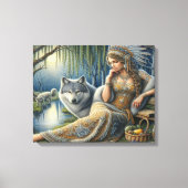 Mondlicht-Verzauberung im Mystischen Wald20x16 Leinwanddruck (Vorderseite)