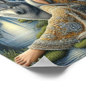 Mondlicht-Verzauberung im Mystischen Wald8x10 Poster (Ecke)