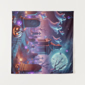 Mondlicht Vigil Halloween Wandteppich (Vorderseite (Horizontal))
