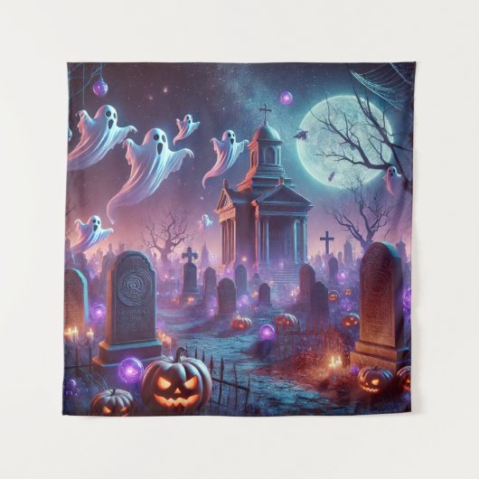 Mondlicht Vigil Halloween Wandteppich (Vorderseite)