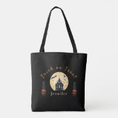 Mondlicht-Villa Halloween-Katze Tasche (Rückseite)