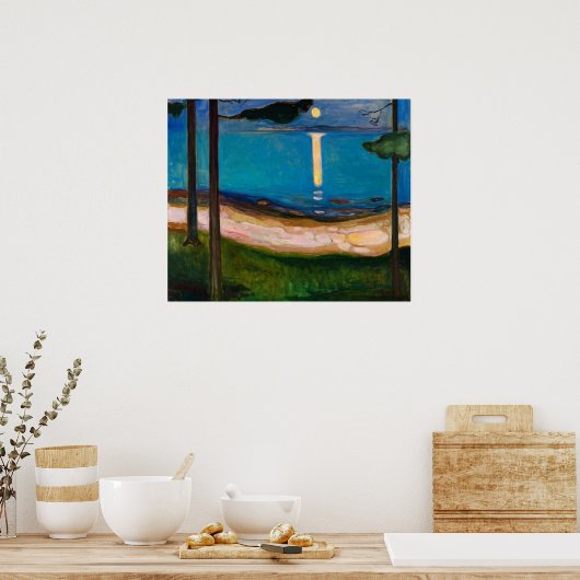 Mondlicht von Edvard Munch Poster (Küche)