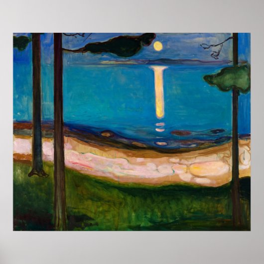 Mondlicht von Edvard Munch Poster (Vorne)