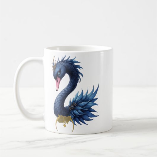 Mondlicht-Wächter – Schwan des stillen Lichts. Kaffeetasse (Links)