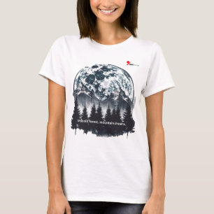 Mondlicht-Wald-Bergträume-T-Shirt T-Shirt