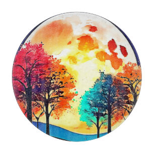 Mondlicht-Wald-Fantasie-Kunst Schneidebrett