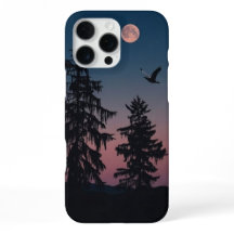 Mondlicht-Wald-Handyhülle — Vollmond-Nachthimmel A