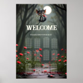 Mondlicht-Waldgeist der roten Blüte.  Poster (Vorne)