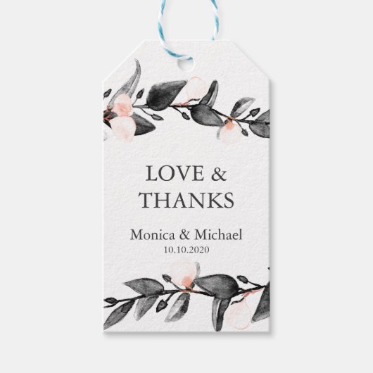 Mondlicht | Wedding NAMES Vielen Dank Geschenkanhänger (Vorderseite)