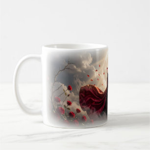 Mondlicht Wein- und Rosen-Gothic-Queen-Tasse Kaffeetasse
