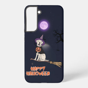 Mondlicht-Welpe – Halloween-Hund im Hexenhut Samsung Galaxy Hülle