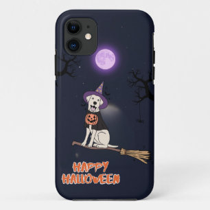 Mondlicht-Welpe – Halloween-Hund mit Hexenhut Case-Mate iPhone Hülle