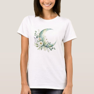 Mondlicht-Wildblumen-T-Shirt Minimalistische Was T-Shirt