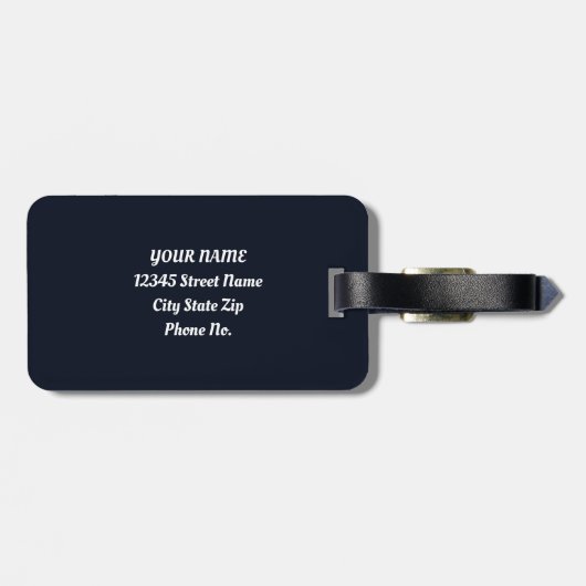 Mondlicht Winter Wolf Pine Tree Forest Gepäckanhänger (Rückseite horizontal)