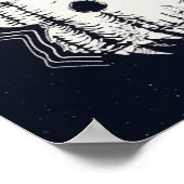 Mondlicht Winter Wolf Pine Tree Forest Poster (Ecke)