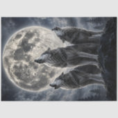 Mondlicht-Wolf-Chor Seidenpapier (Vorderseite)