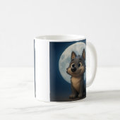 Mondlicht-Wolf-Tasse Kaffeetasse (VorderseiteRechts)