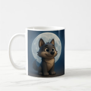 Mondlicht-Wolf-Tasse Kaffeetasse