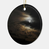 Mondlicht Wolken Night Sky Foto Keramik Ornament (Links)