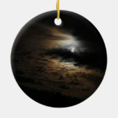 Mondlicht Wolken Night Sky Foto Keramik Ornament (Hinten)