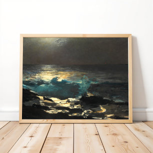 Mondlicht, Wood Island Light von Winslow Homer. Poster