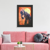 Mondlicht - Wrapped Canvas Leinwanddruck (Insitu (Wohnzimmer))