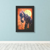 Mondlicht - Wrapped Canvas Leinwanddruck (Insitu (Holzboden))