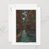 Mondlichtansicht des Flume Postkarte (Vorne/Hinten)