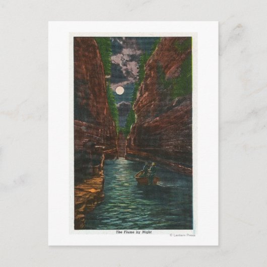 Mondlichtansicht des Flume Postkarte (Vorderseite)