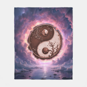 Mondlichtbalance – Yin Yang des ewigen Lichts. Fleecedecke