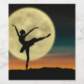 Mondlichtballett Weinetikett (Einzelnes Label)