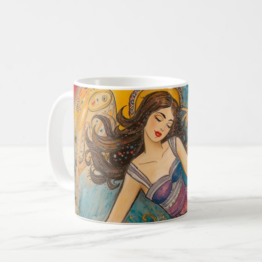 Mondlichtengel kaffeetasse (Vorderseite Links)