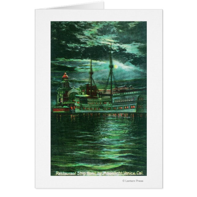 Mondlichter Blick auf das Restaurant Ship Hotel (Vorne)