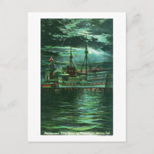 Mondlichter Blick auf das Restaurant Ship Hotel Postkarte