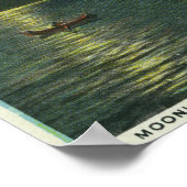 Mondlichter Blick auf den See Poster (Ecke)