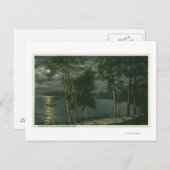 Mondlichter Blick auf den See Postkarte (Vorne/Hinten)