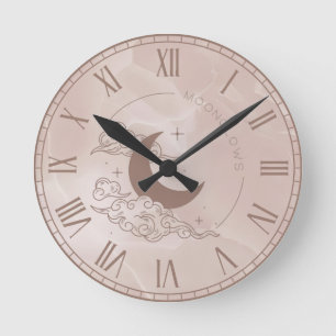 Mondlichter Runde Wanduhr