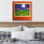 Mondlichtfenster Leinwanddruck (Insitu (Schlafzimmer))