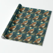 Mondlichtfuchs, nächtlicher Wald  Geschenkpapier (Ungerollt)