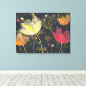 Mondlichtgarten auf Schwarz Leinwanddruck (Insitu (Holzboden))