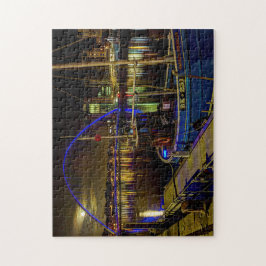 Mondlichthimmel über dem Newcastle Tyne Puzzle