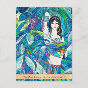 Mondlichtlied Hao Ping orientalische abstrakte Dam Postkarte