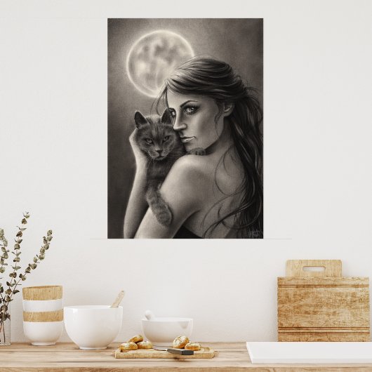 Mondlichtplakat Poster (Küche)