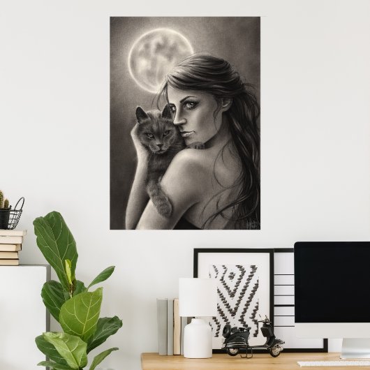 Mondlichtplakat Poster (Heimbüro)